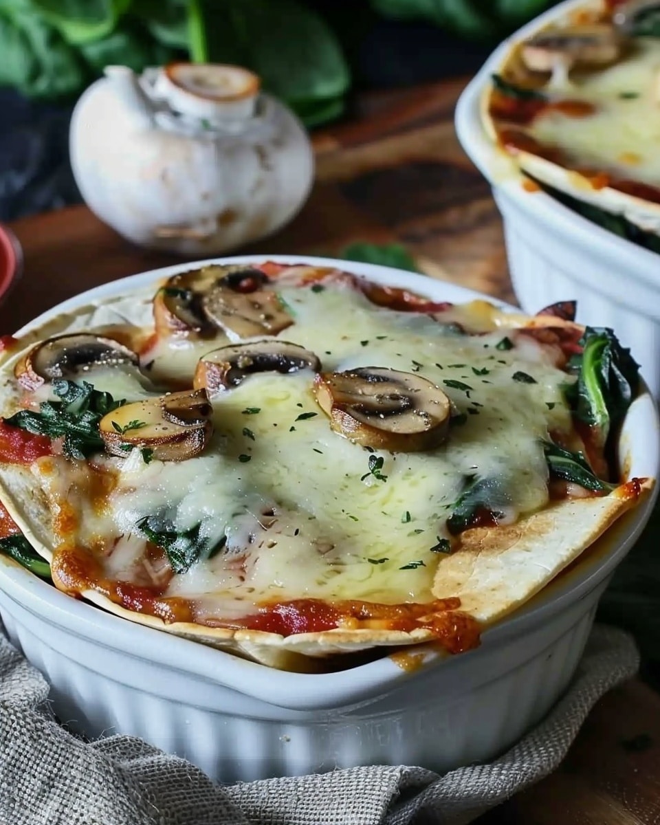 Baked Spinach Mushroom Quesadillas
