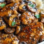 Black Pepper Chicken With Mushrooms