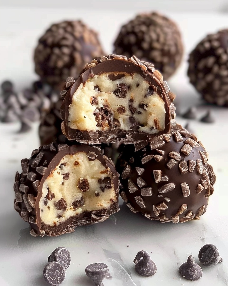 Chocolate Crunch Balls with Cream Filling