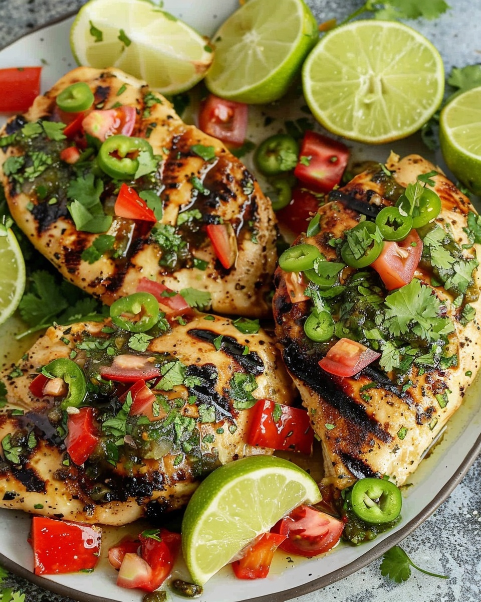 Cilantro Lime Chicken with Strawberry Salsa