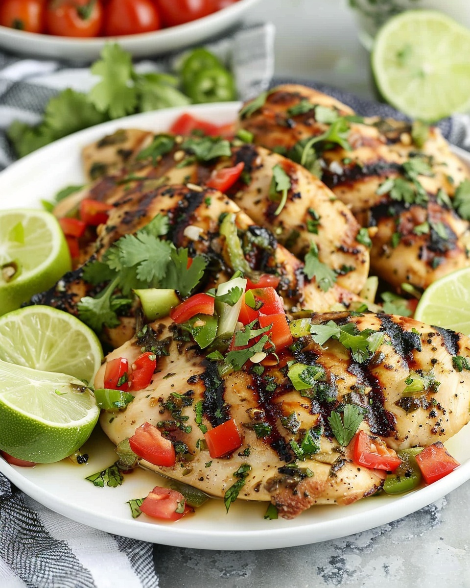 Cilantro Lime Chicken with Strawberry Salsa