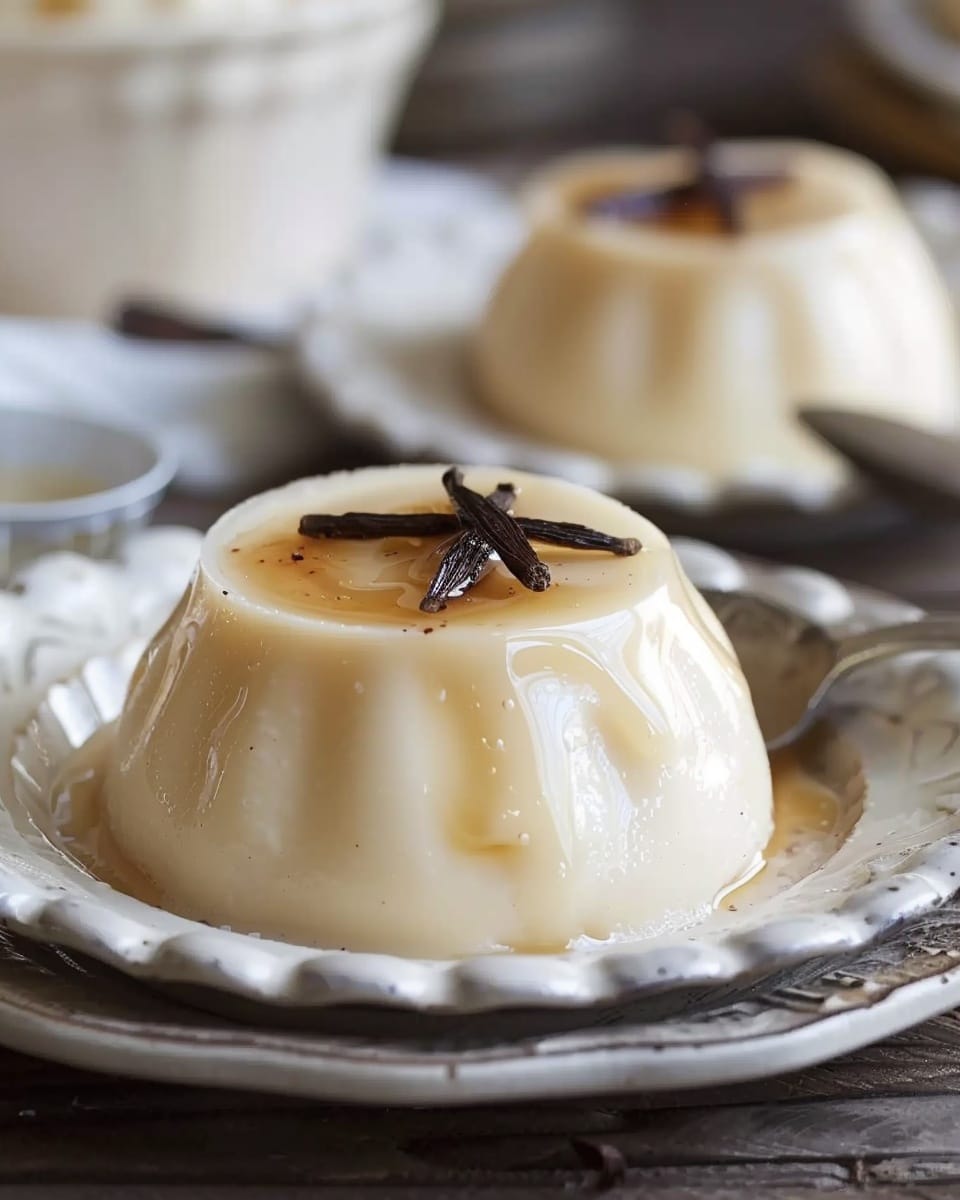 Classic Vanilla Pudding with Warm Vanilla Sauce