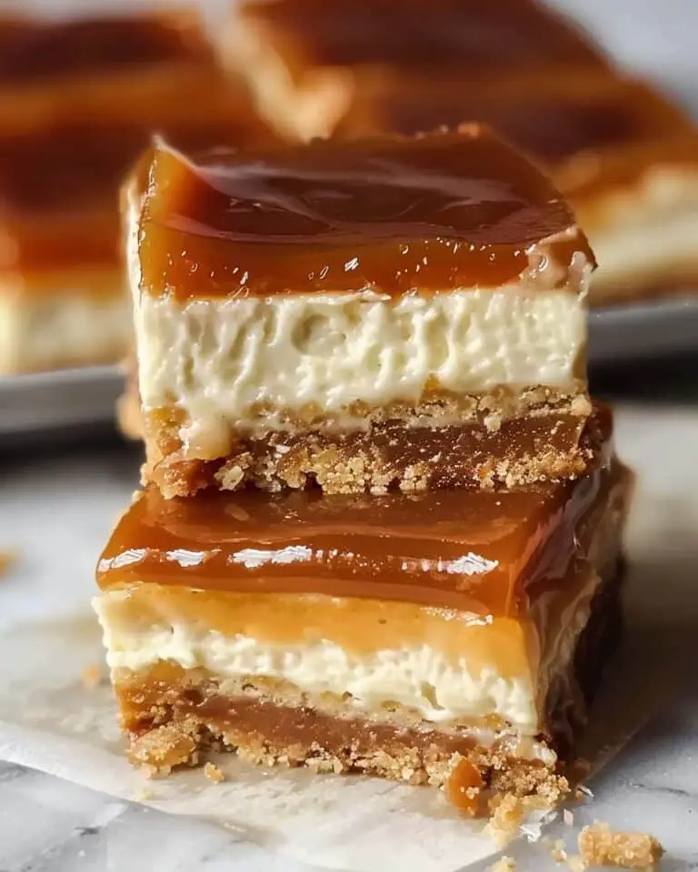 Creamy Caramel Cheesecake Bars