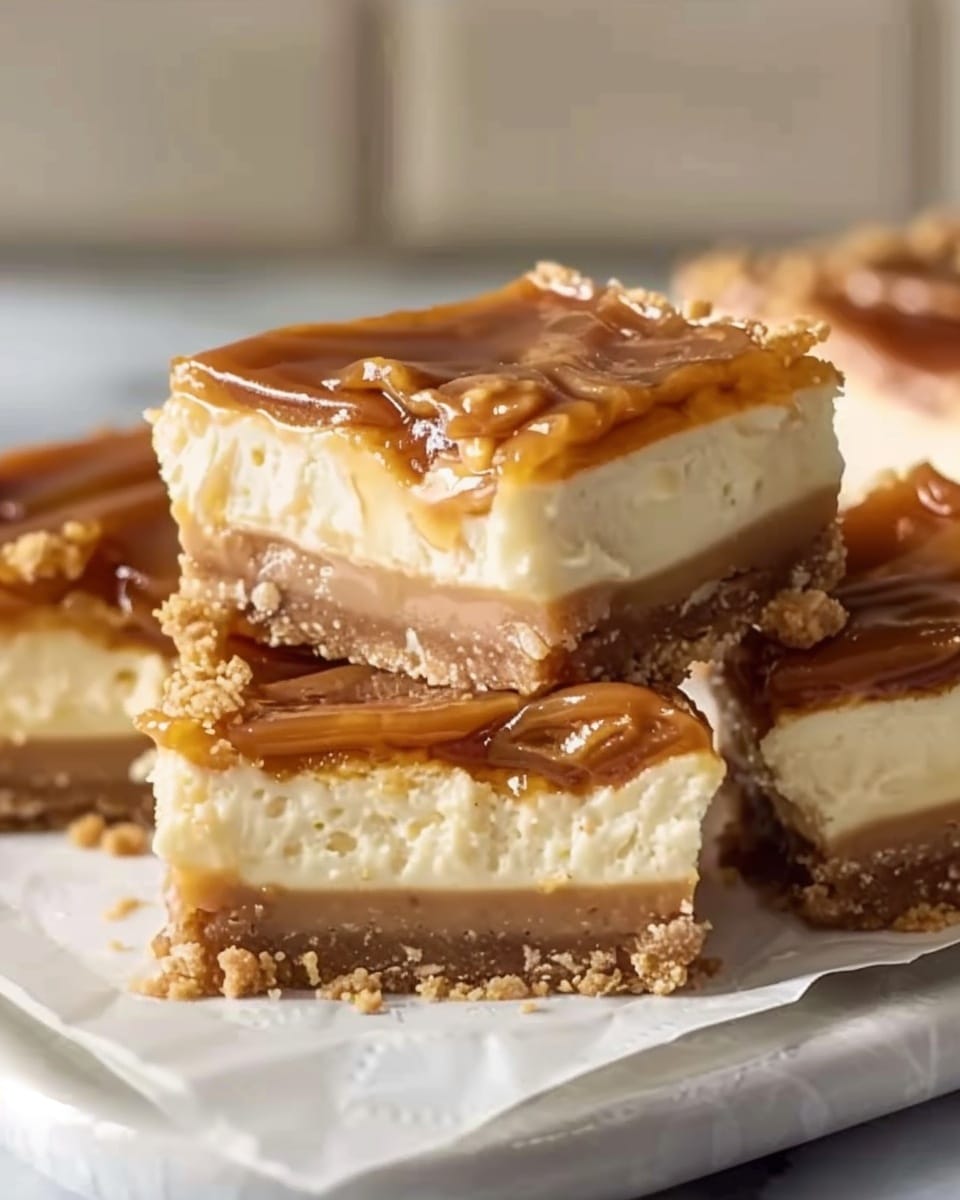 Creamy Caramel Cheesecake Bars