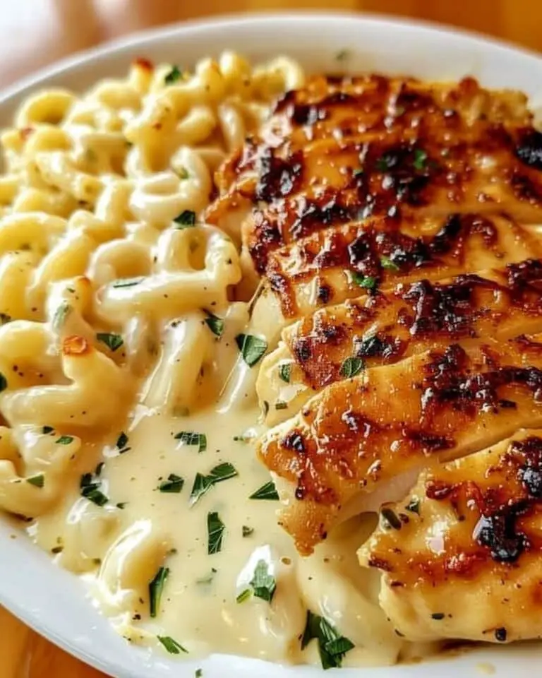 Creamy Garlic Butter Chicken and Rotini in Parmesan Sauce