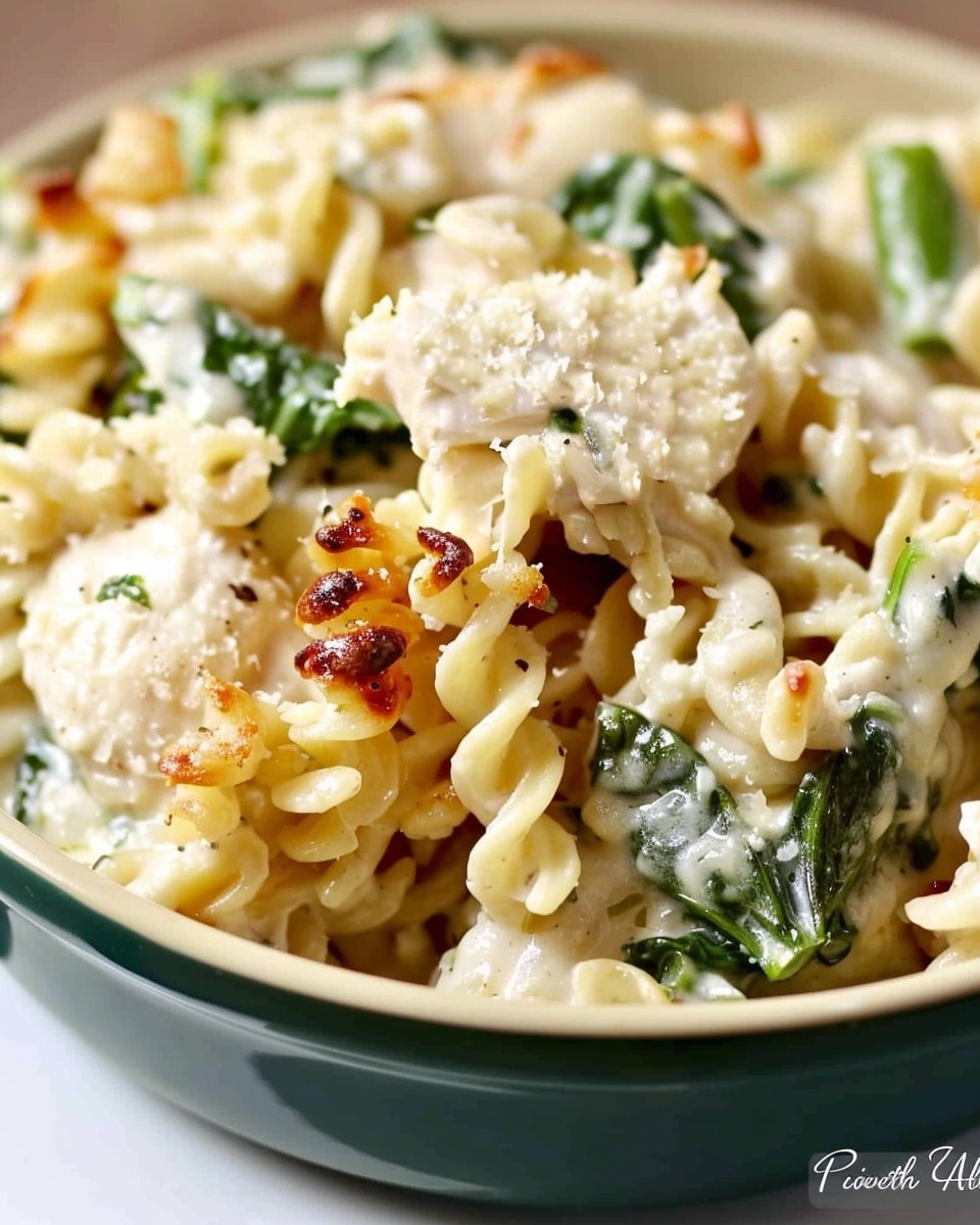 Creamy Garlic Butter Chicken and Rotini in Parmesan Sauce