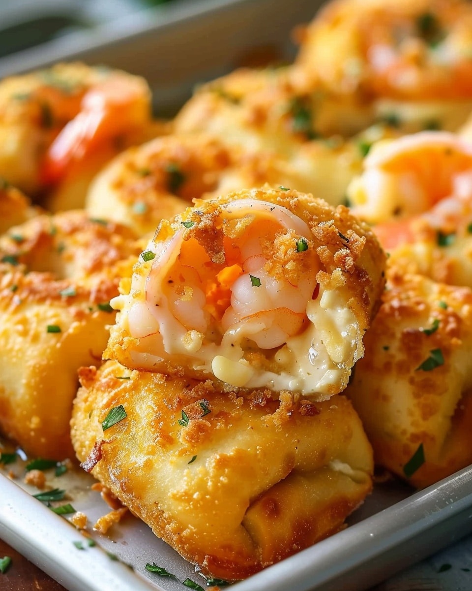 Creamy Shrimp Cheese Rolls