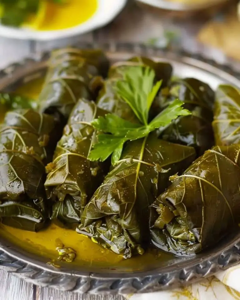 Dolmadakia (Greek Stuffed Grape Leaves)