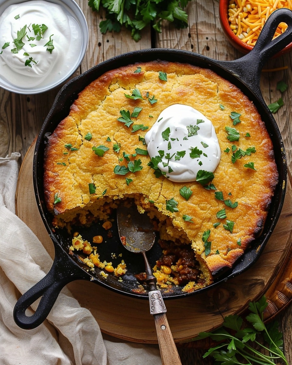 Easy Cornbread Tamale Pie
