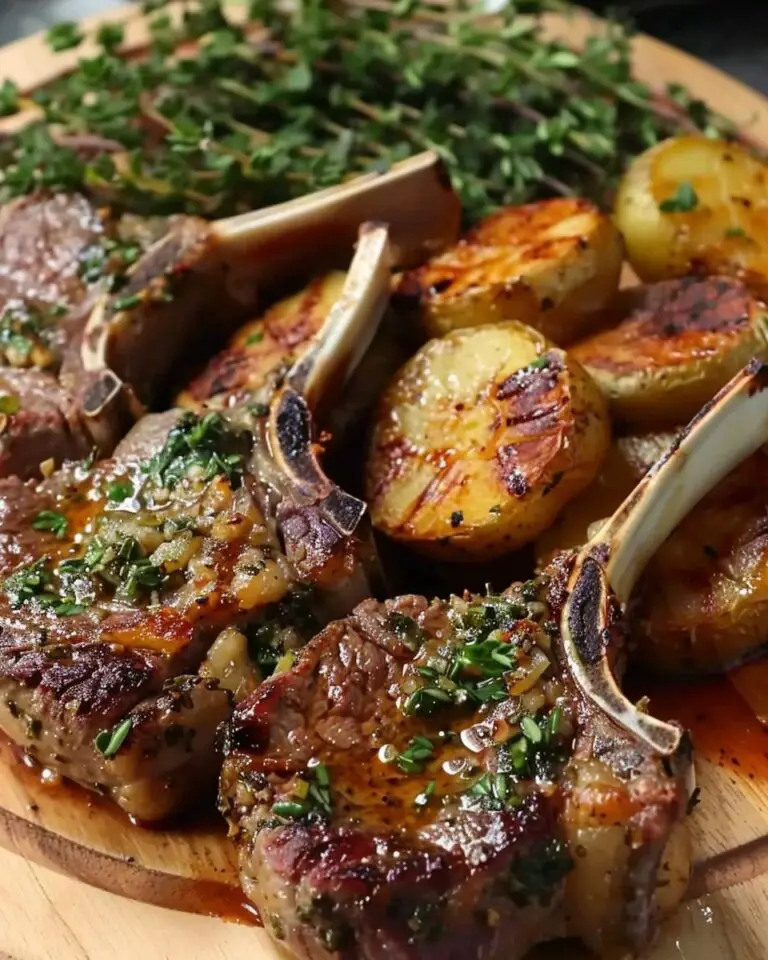Garlic-Herb Lamb Chop Feast