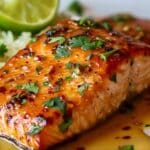 Honey Glazed Salmon with Browned Butter Lime Sauce