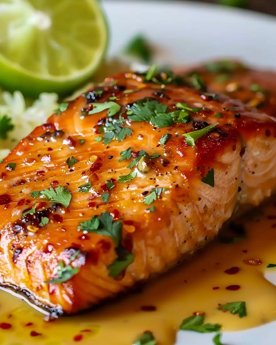 Honey Glazed Salmon with Browned Butter Lime Sauce