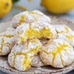 Lemon Cream Cheese Crinkle Cookies