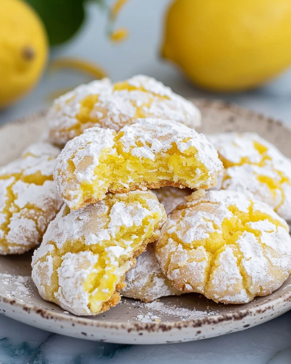 Lemon Cream Cheese Crinkle Cookies