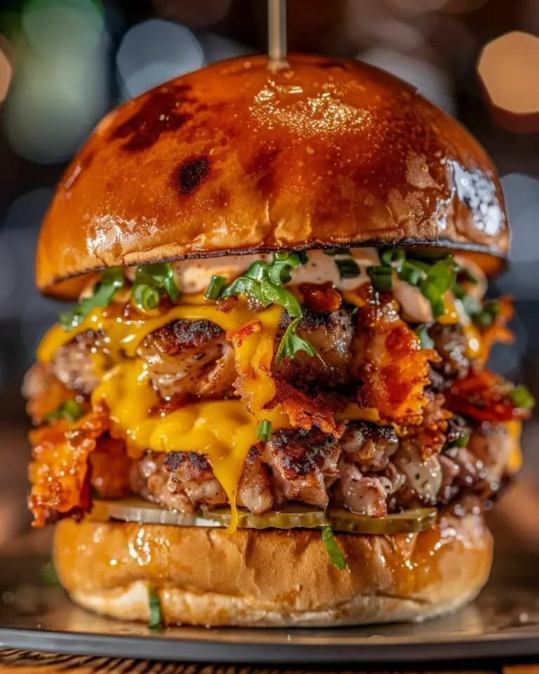 Lobster-Topped Cheddar Smash Burger