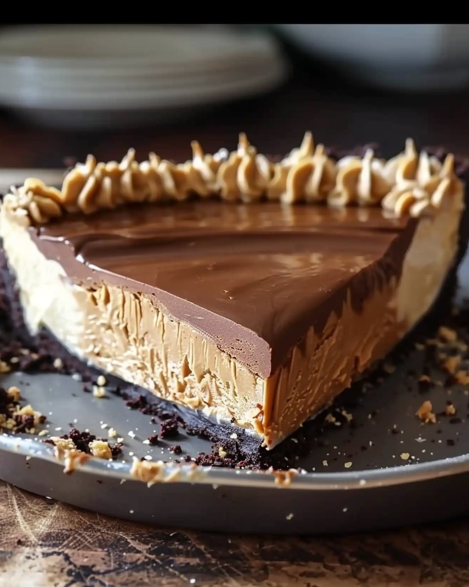 No-Bake Chocolate Peanut Butter Pie