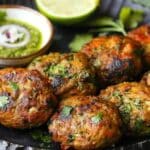Chicken Shami Kabab with Green Chutney