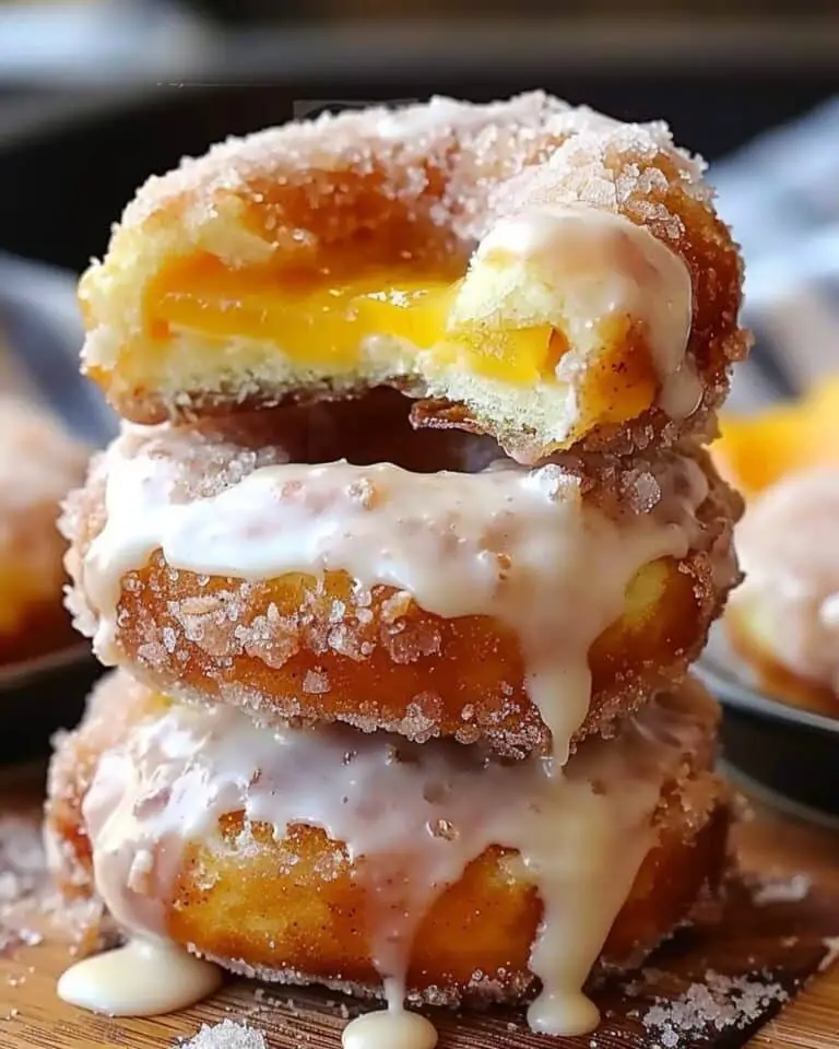Peach Cobbler Cheesecake Donuts