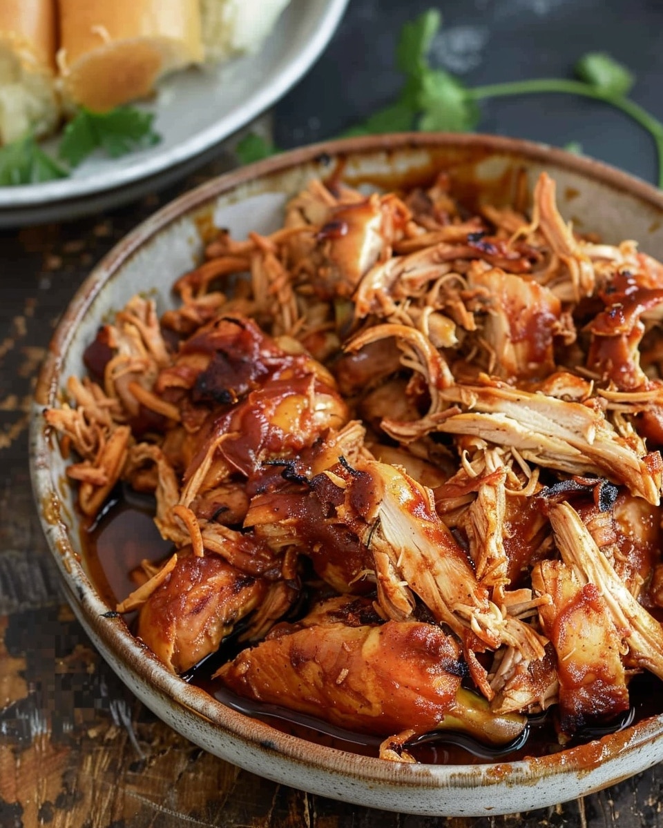 Pulled Instant Pot BBQ Chicken