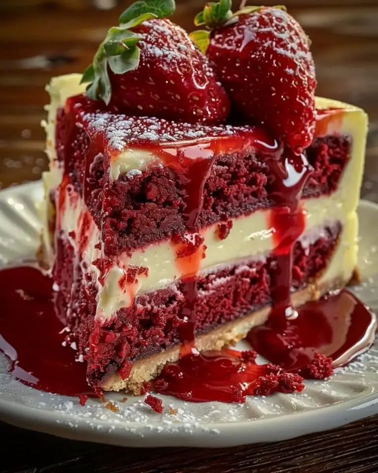 Red Velvet Strawberry Cheesecake