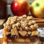 Salted Caramel Apple Crumble Bars