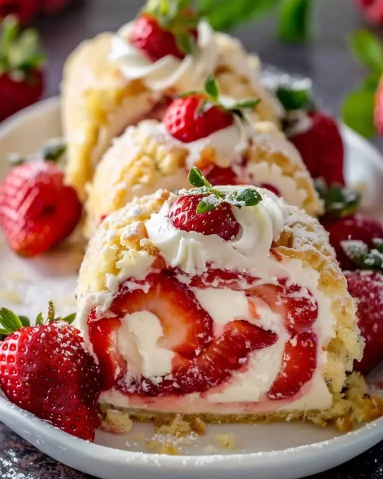 Strawberry Shortcake Cheesecake Rolls