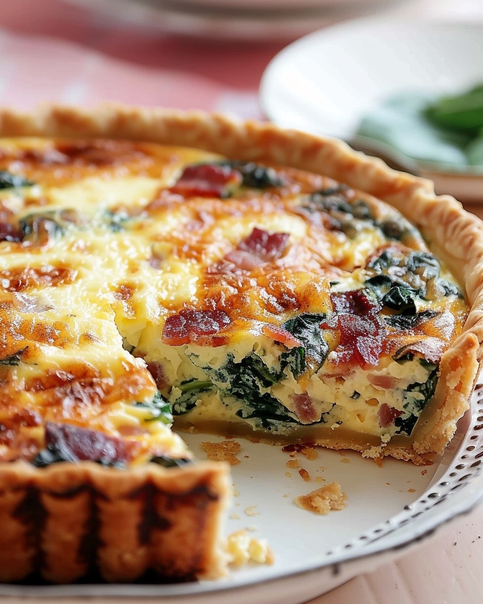 Cheesy Spinach and Turkey Crustless Quiche
