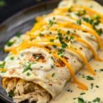 White Chicken Creamy Enchiladas