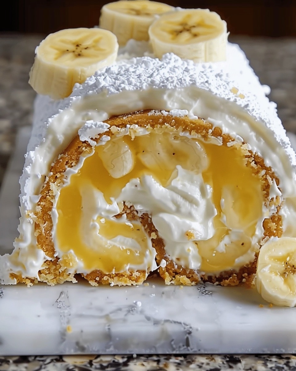 Banana Cream Cheesecake Roll