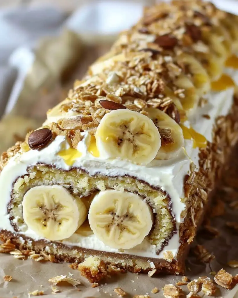 Banana Cream Cheesecake Roll