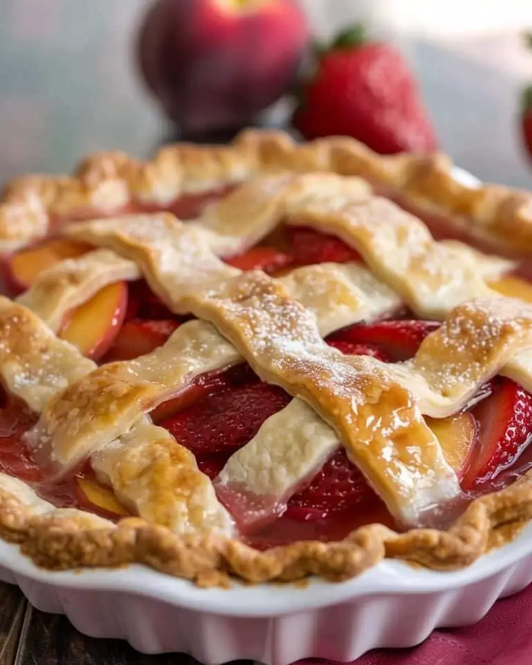Brown Butter Strawberry Peach Pie