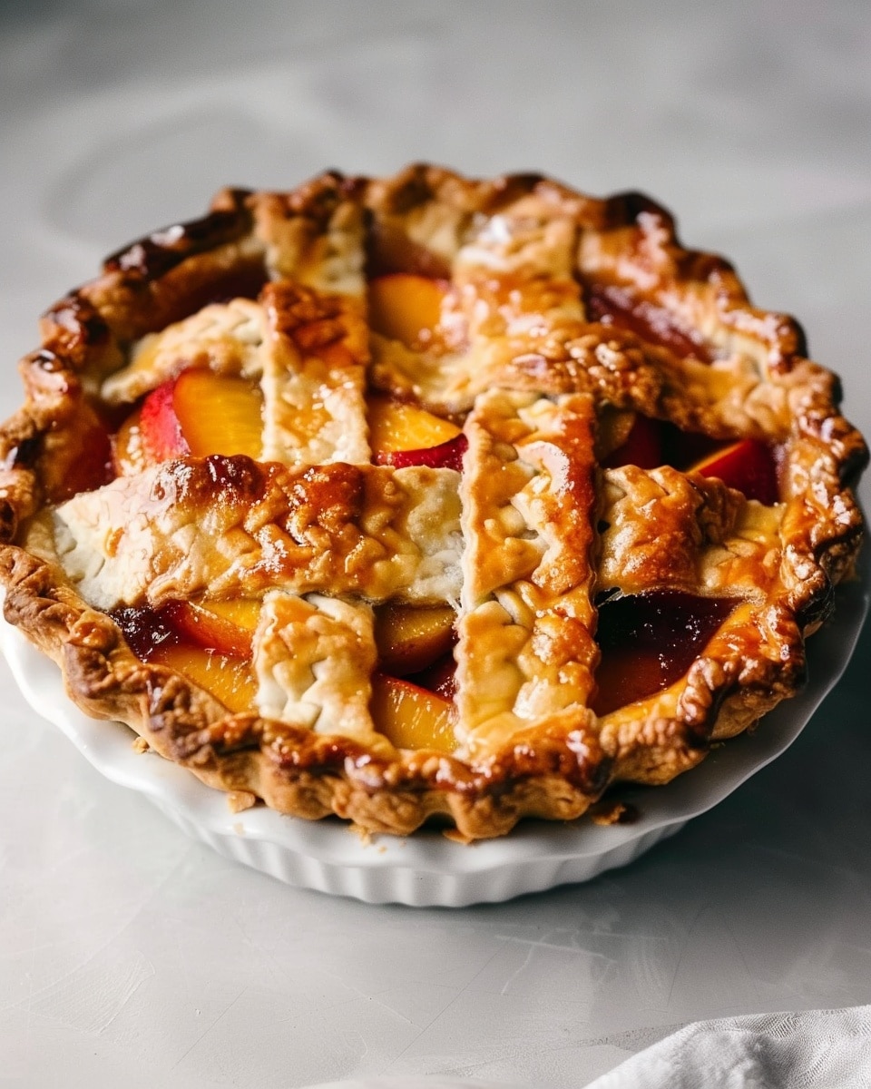 Brown Butter Strawberry Peach Pie