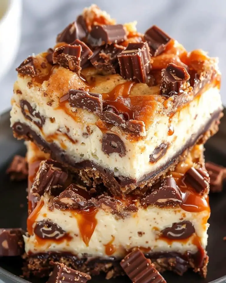 Butterfinger Caramel Cheesecake Bars