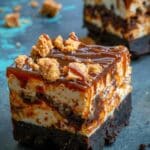 Butterfinger Caramel Cheesecake Bars