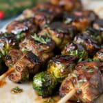 Caramelized Brussels Sprouts Christmas Skewers