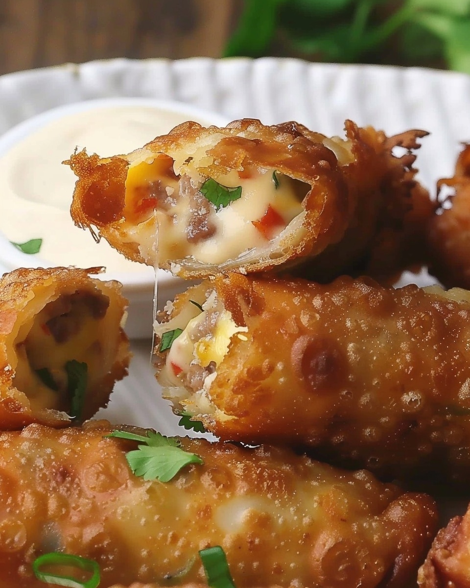 Cheeseburger Egg Rolls