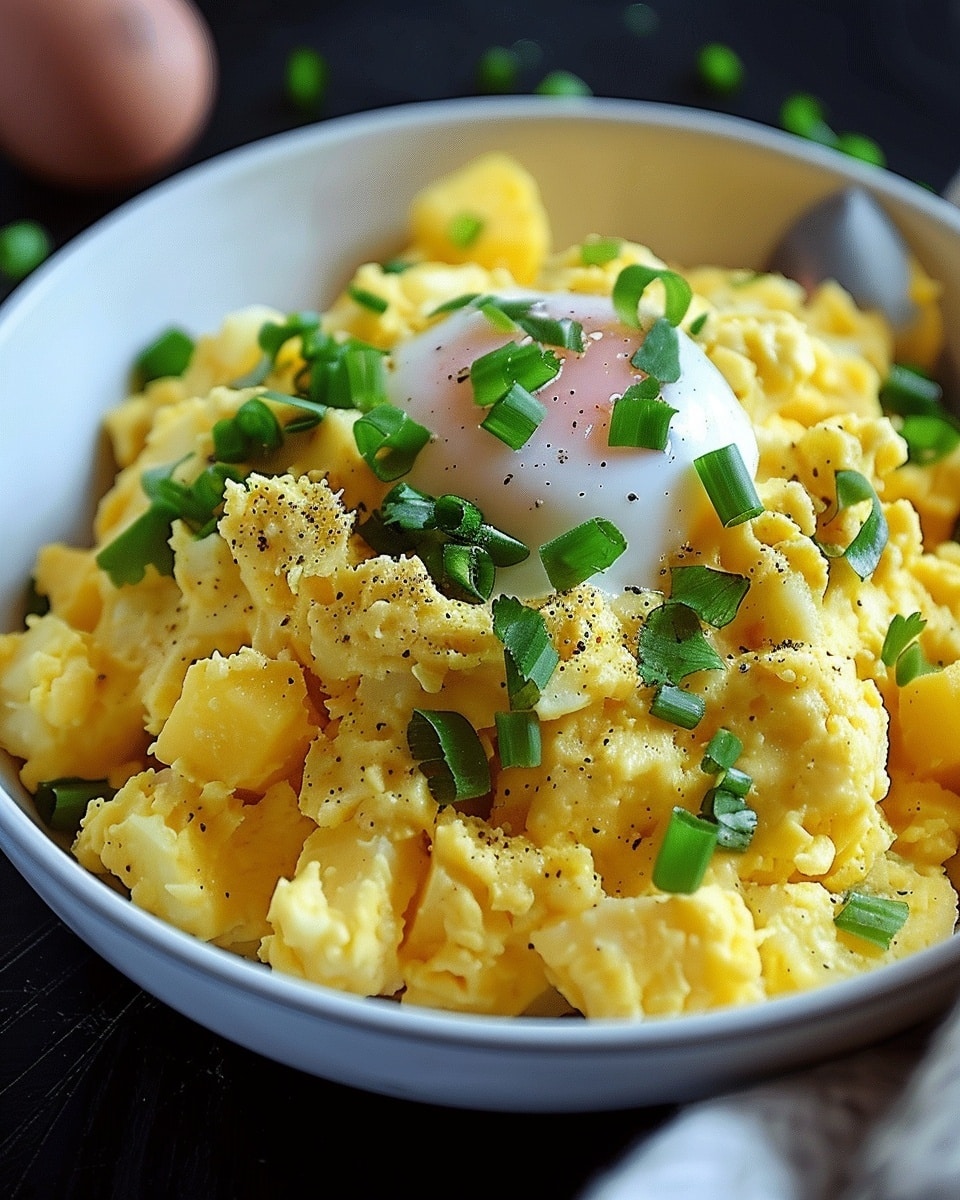 Cheesy Potato Egg Scramble