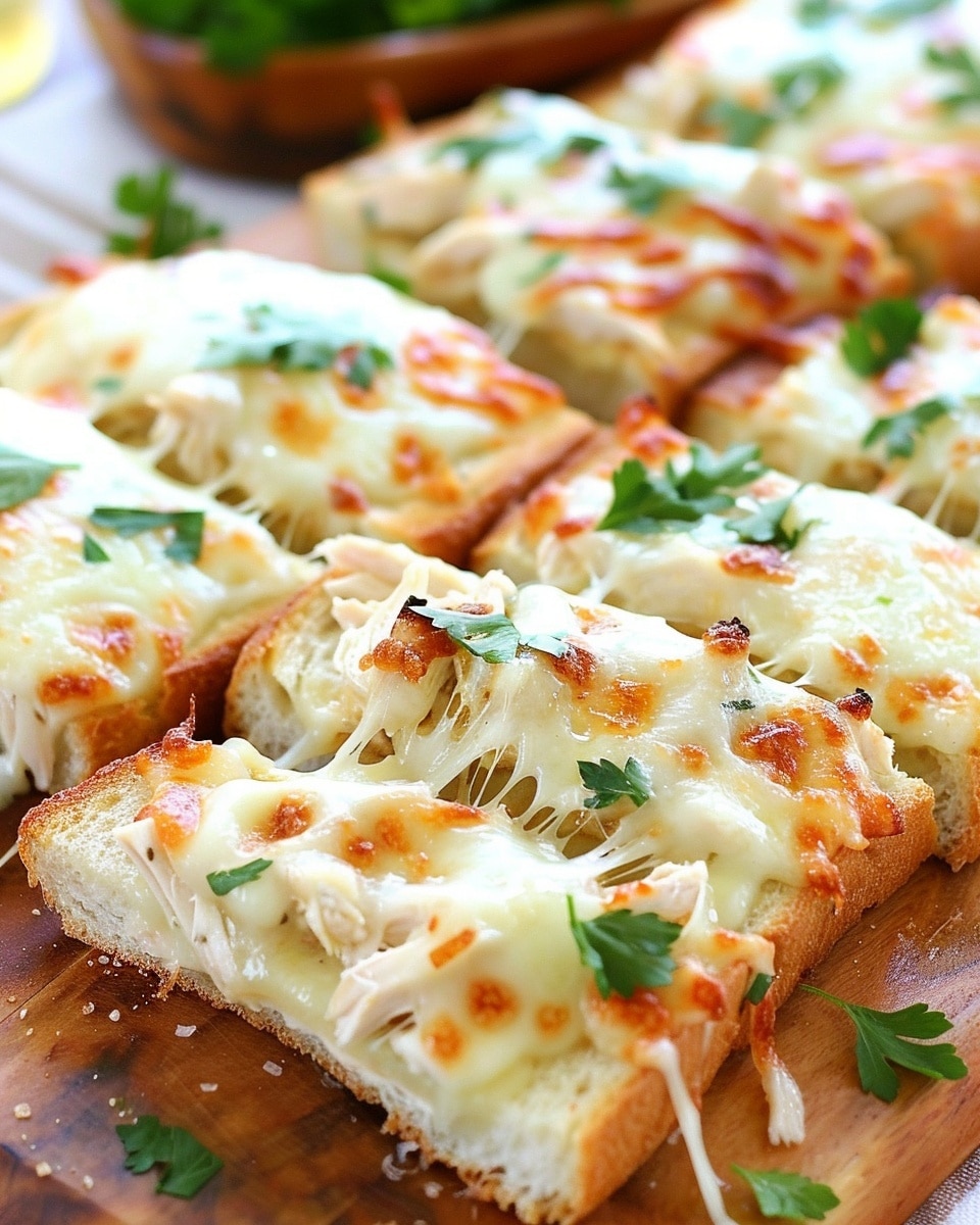 Chicken Alfredo Texas Toast