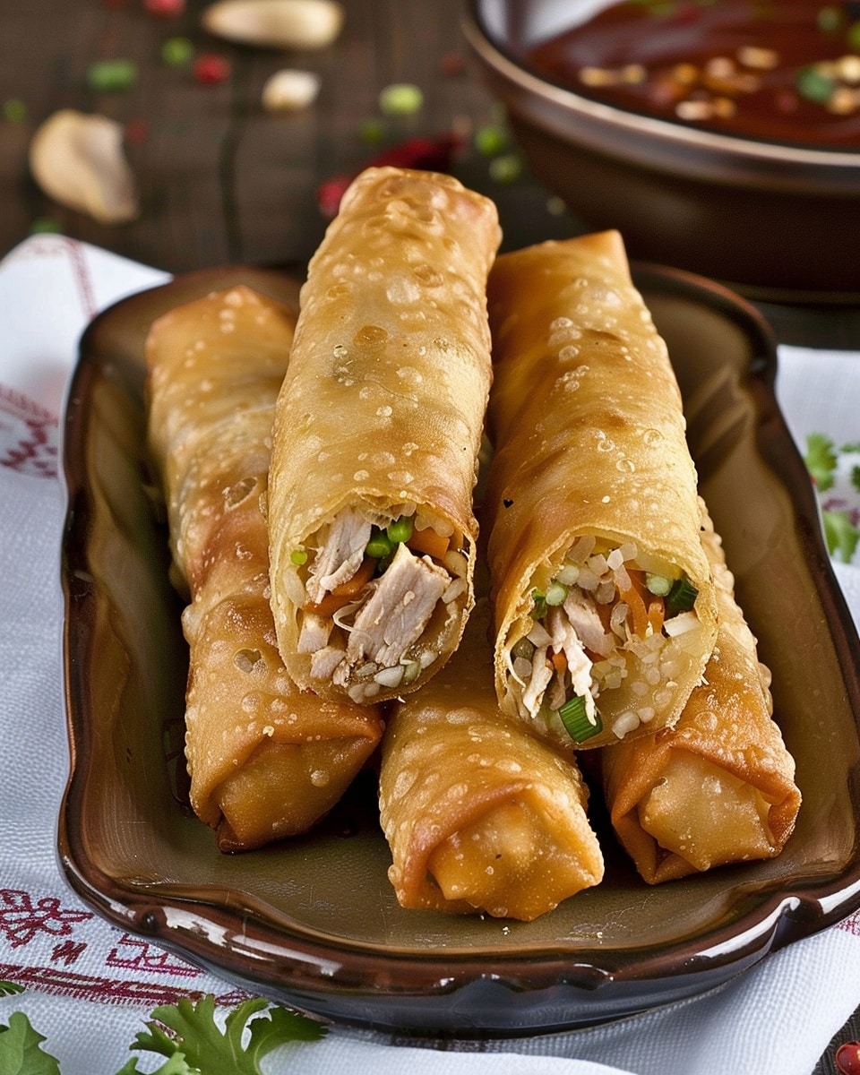 Chicken Noodle Spring Rolls