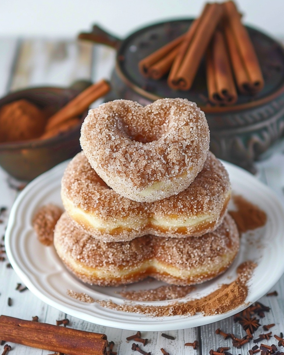 Cinnamon Sugar Heart Doughnuts Recipe