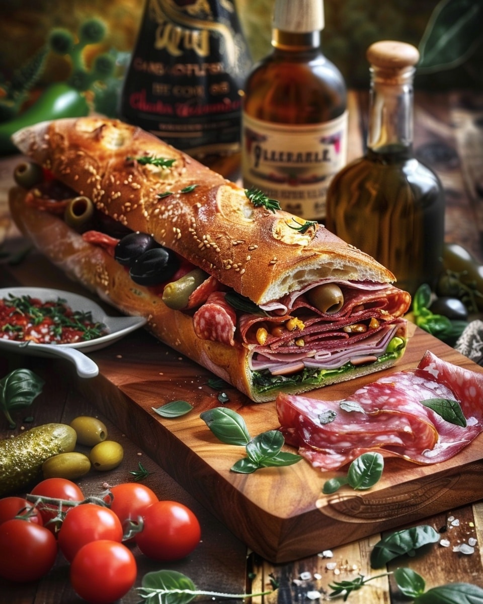 Classic Italian Muffuletta Sandwich Recipe