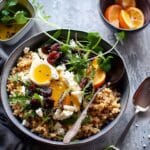 Colorful Salad with Prunes, Feta and Orange Dressing