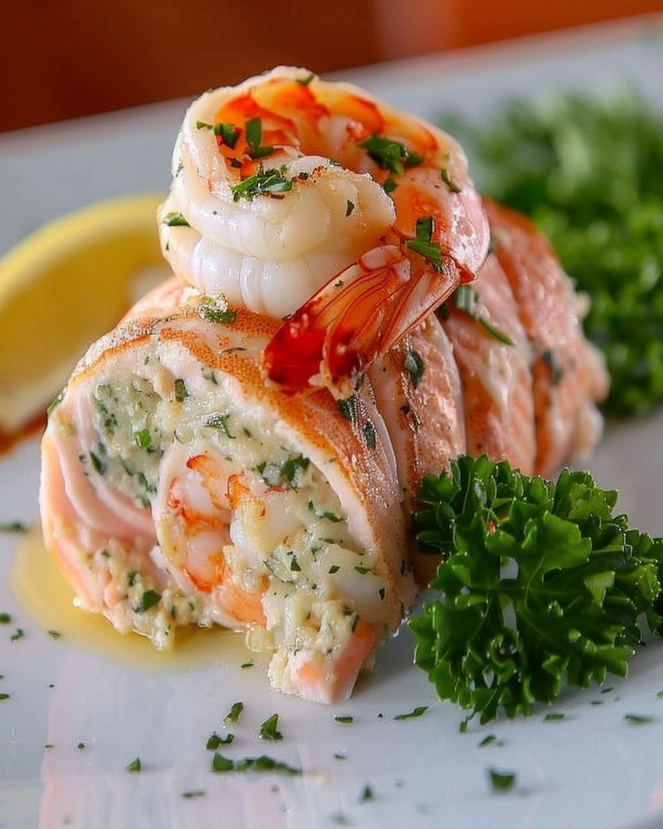 Crab Shrimp Stuffed Salmon