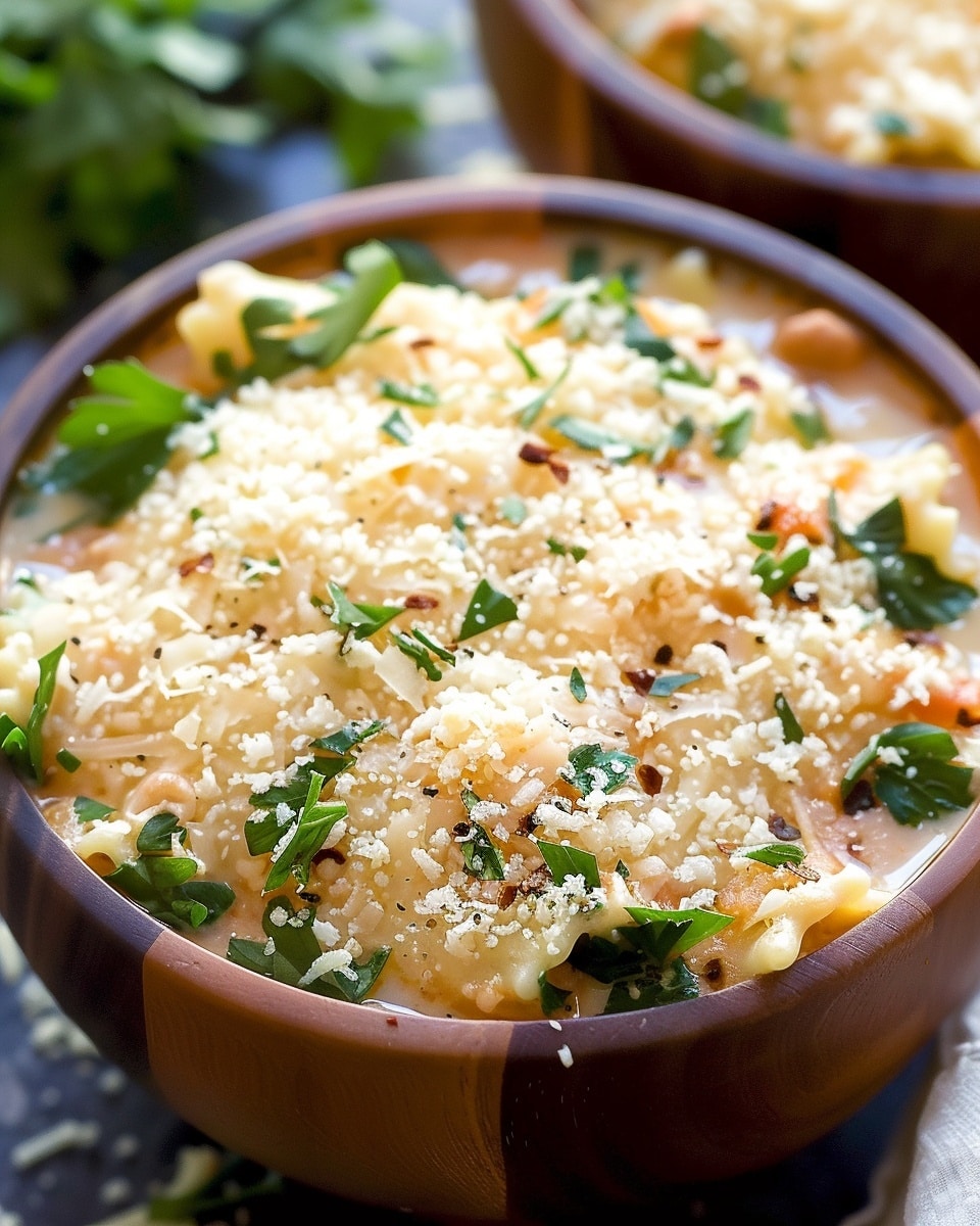 Creamy White Lasagna Soup