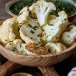Crispy Cauliflower Steaks with Zesty Lemon Herb Chimichurri
