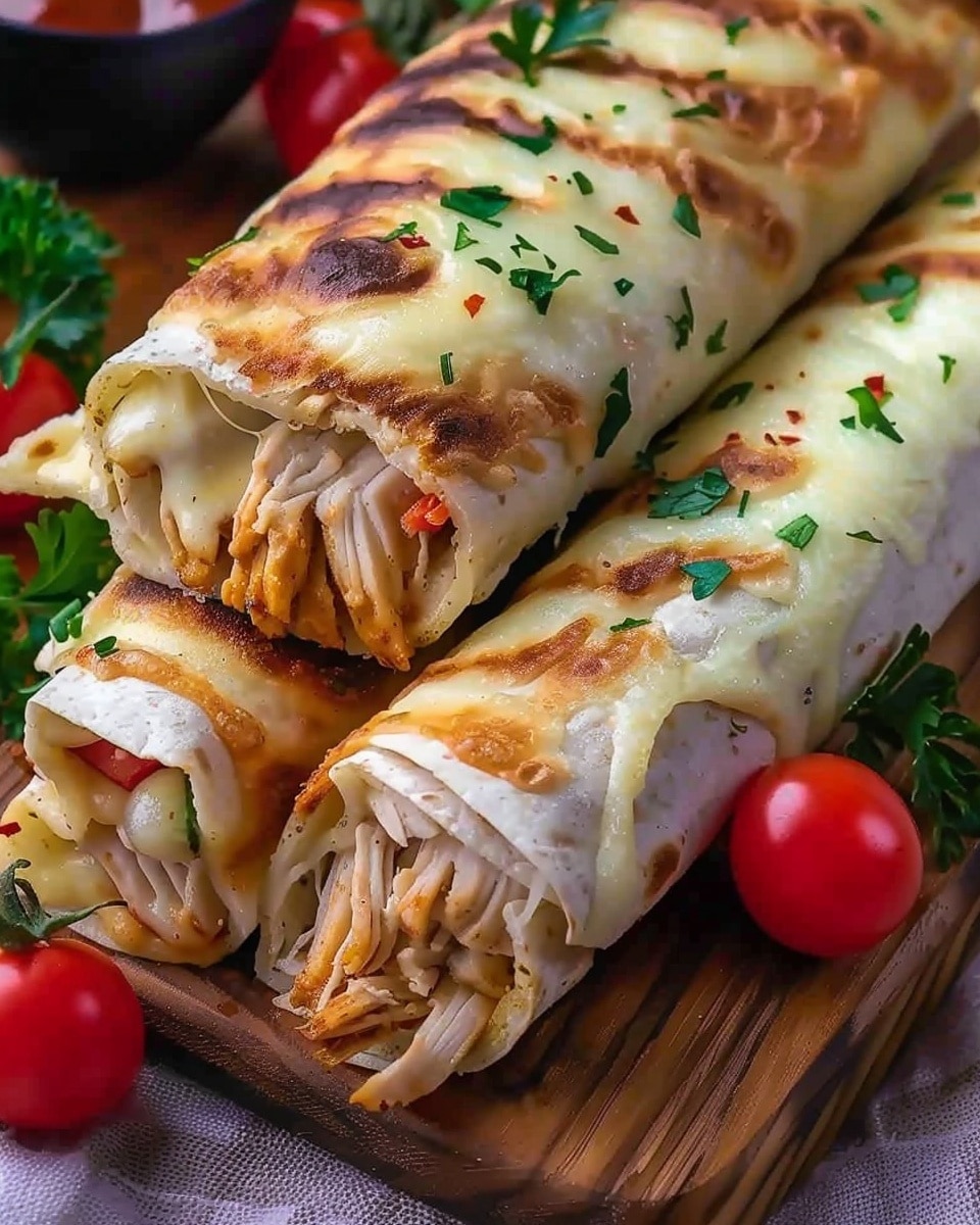Ho to make A Cheesy Garlic Chicken Wraps