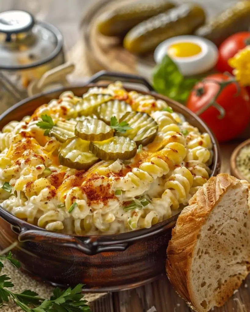 Homemade Dill Pickle Pasta Salad Recipe Idea