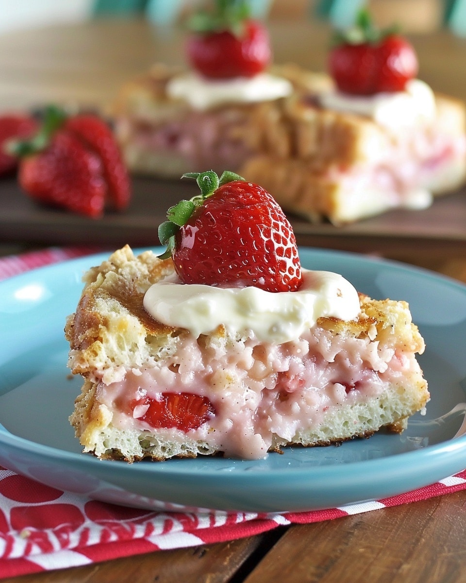 Fluffy Stuffed Strawberry French Toast