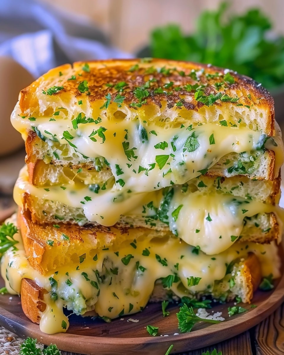 Garlic Bread Grilled Cheese