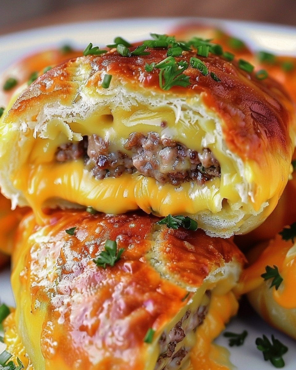 Garlic Butter Cheeseburger Rollups